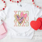 Valentine's Day DTF Transfer, Ready to Press, T-shirt Transfer, Heat Transfer, Direct to Film, Preppy Brushstroke Faux Glitter Coquette XOXO