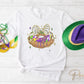 Mardi Gras DTF Transfer, Ready to Press, T-shirt Transfer, Heat Transfer, Direct to Film, Louisiana New Orleans, King Cake Coquette Bow
