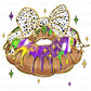 Mardi Gras DTF Transfer, Ready to Press, T-shirt Transfer, Heat Transfer, Direct to Film, Louisiana New Orleans, King Cake Coquette Bow