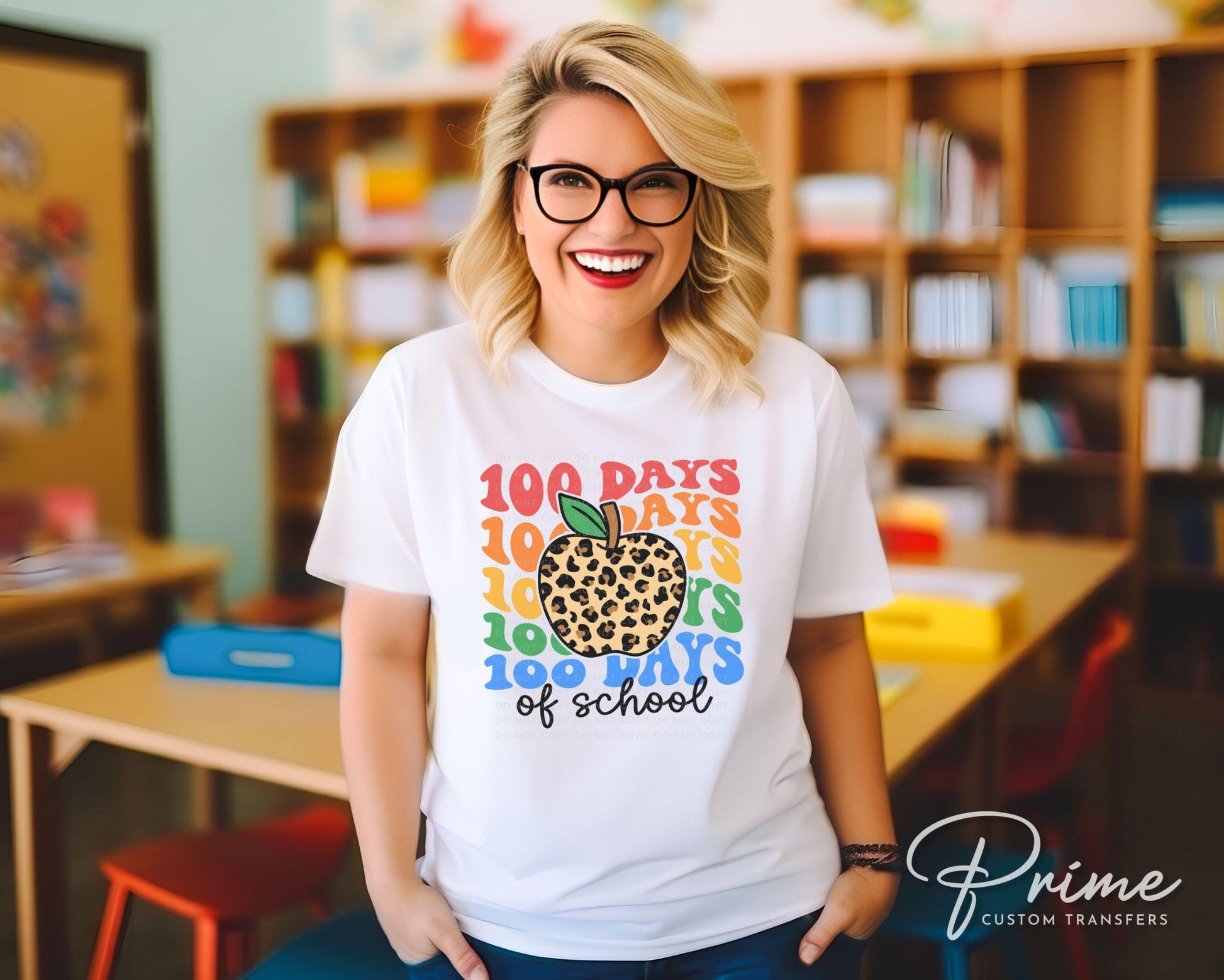 School DTF, Ready to Press, DIY T-shirt, Heat Transfer, Direct to Film, Preschool, Daycare, Student, Cute, Teacher Gift, 100 Days of School