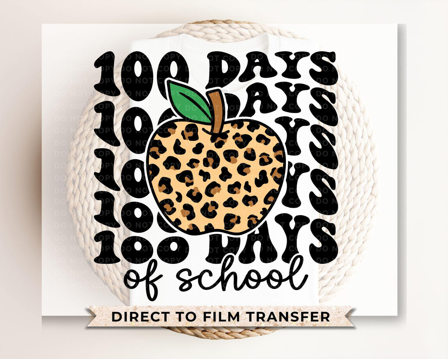 School DTF, Ready to Press, DIY T-shirt, Heat Transfer, Direct to Film, Preschool, Daycare, Student, Cute, Teacher Gift, 100 Days of School