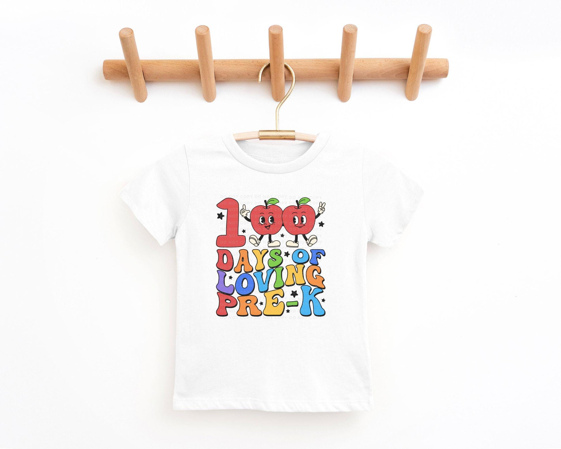 School DTF, Ready to Press, DIY T-shirt, Heat Transfer, Direct to Film, Preschool, Student, Teacher Gift, 100 Days of School of Loving Pre-K
