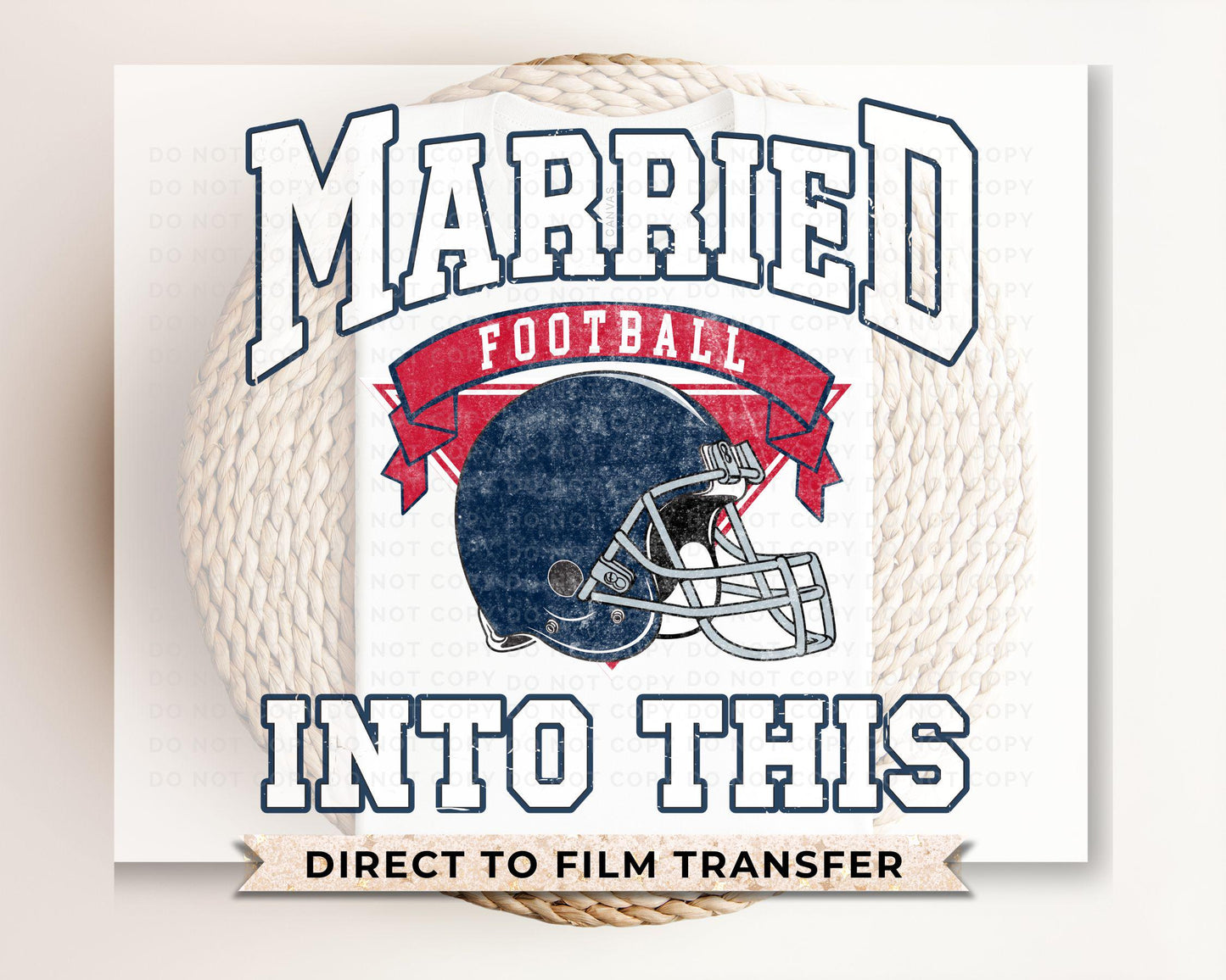 Football DTF Transfers, Ready to Press, T-shirt Transfers, Heat Transfer, Direct to Film, Matching, Tennessee Football Married Into This
