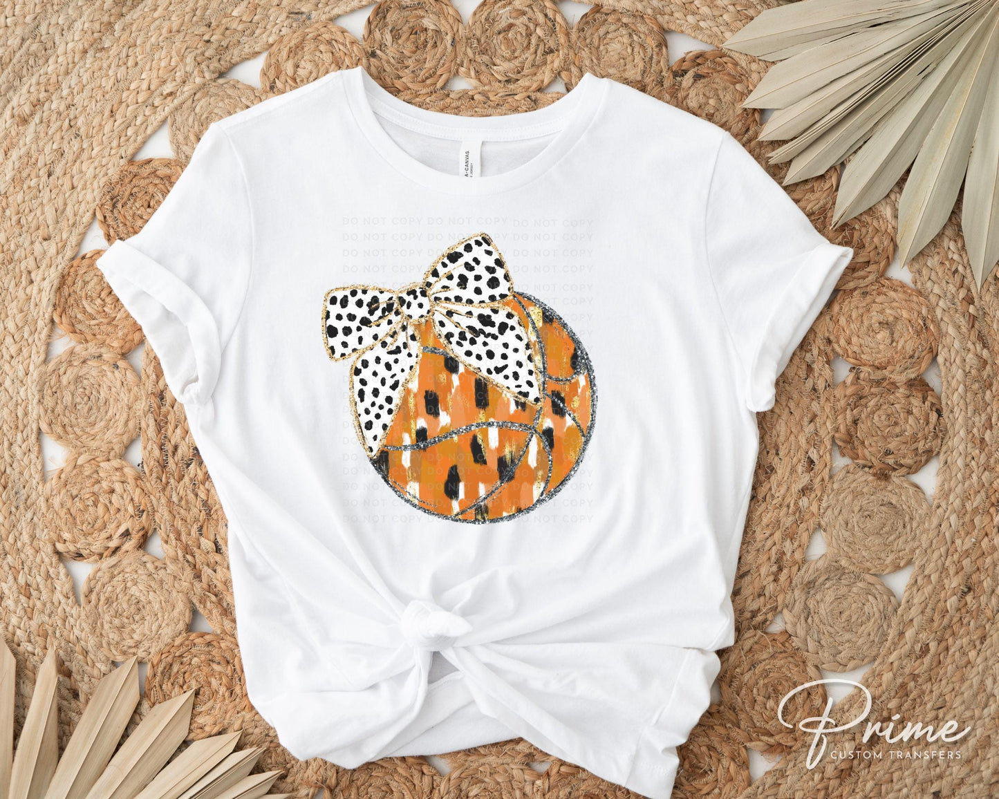 Basketball DTF Transfers, Ready to Press, T-shirt Transfers, Heat Transfer, Direct to Film, Sports Mom, Brushstroke, Coquette Black Glitter