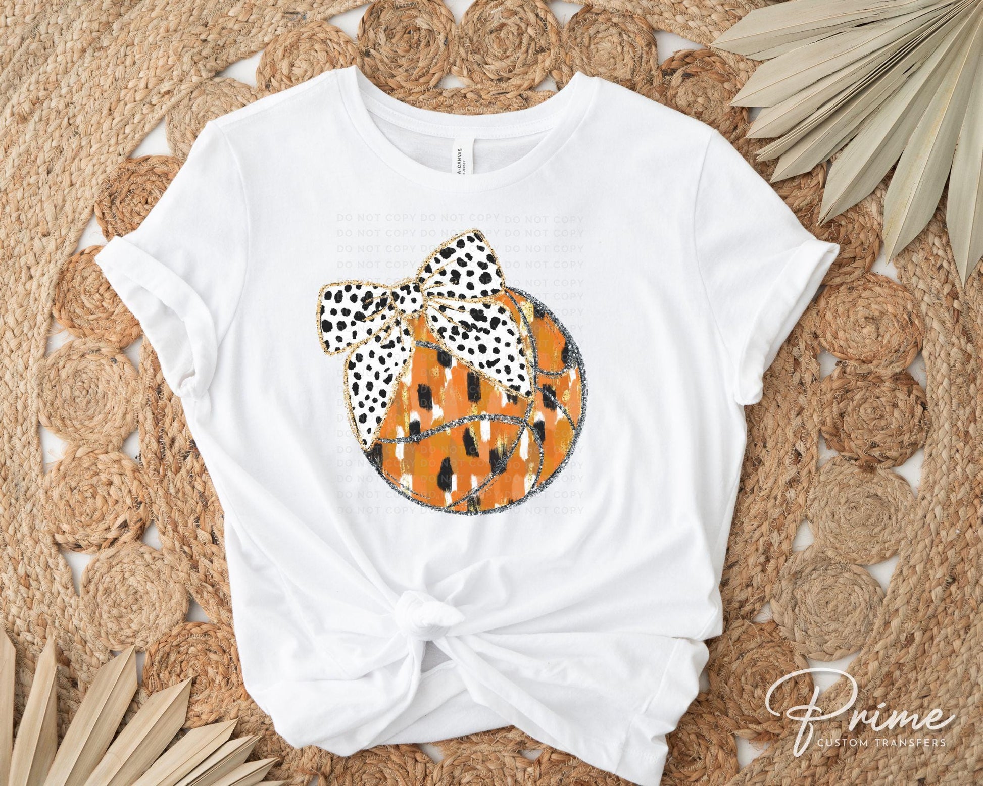 Basketball DTF Transfers, Ready to Press, T-shirt Transfers, Heat Transfer, Direct to Film, Sports Mom, Brushstroke, Coquette Black Glitter