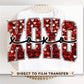 Valentine DTF Transfers, Ready to Press, T-shirt Transfers, Heat Transfer, Direct to Film, Holiday, Sparkle, Heart, Faux Sequin Glitter XOXO