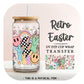 Easter UV DTF Libbey 16oz Cup Wrap Sticker, Ready to Apply, No Heat, Permanent Adhesive, Waterproof, Glass Can Tumbler, Groovy Easter Bunny