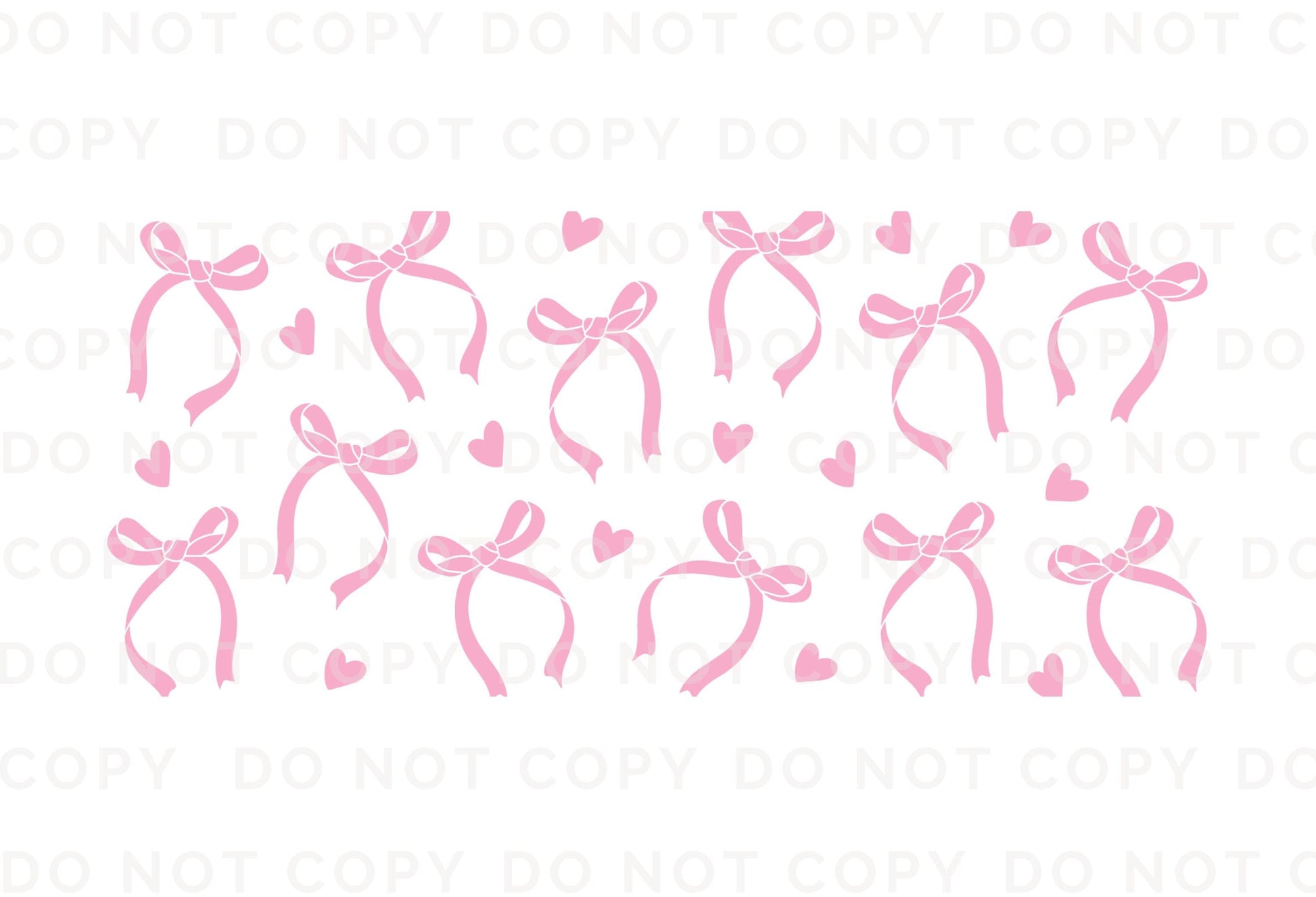 Valentine's Day UV DTF Libbey 16oz Cup Wrap Sticker, Ready to Apply, Permanent Adhesive, Waterproof, Glass Can, Coquette Hearts and Bows