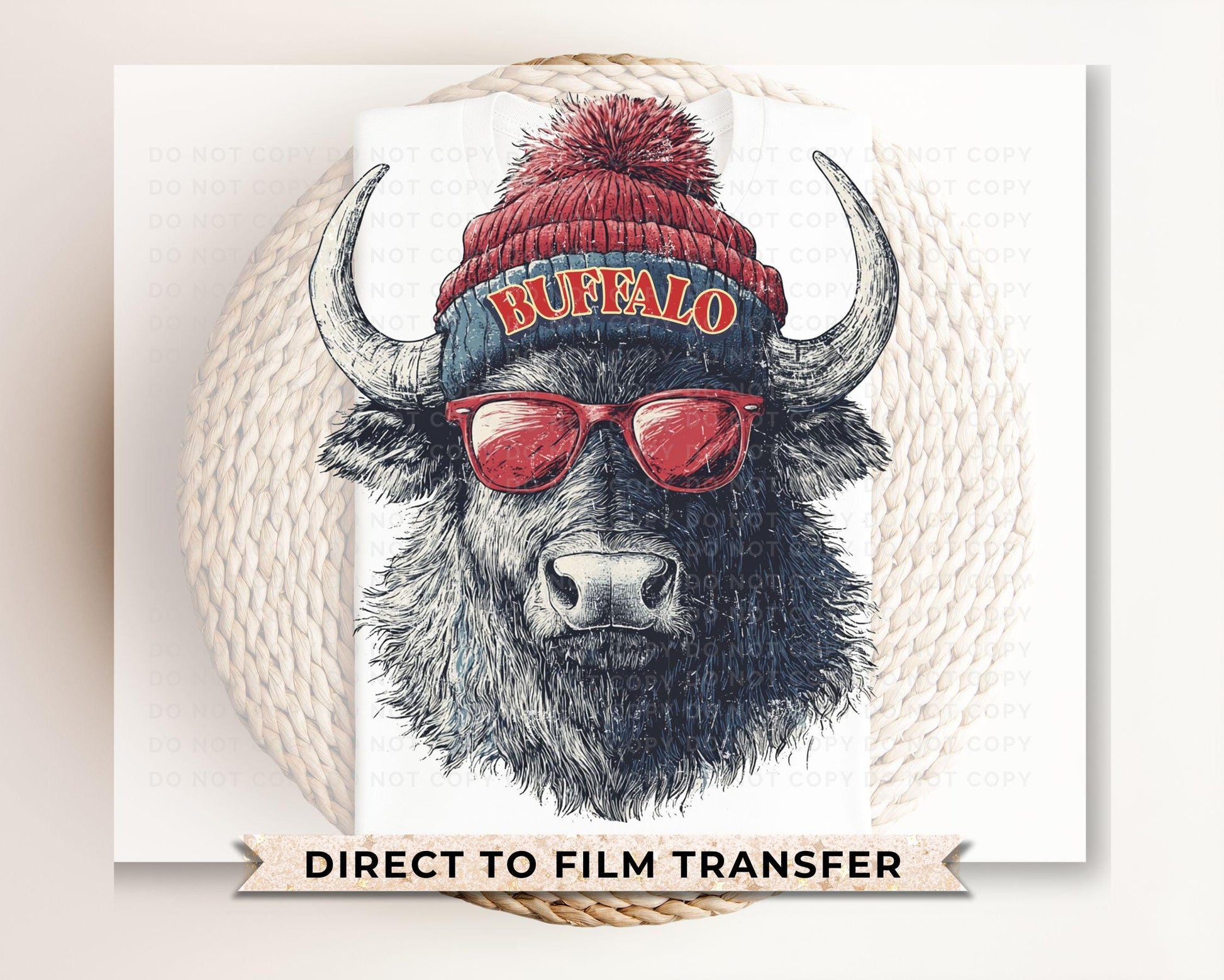 Football DTF Transfer, Ready to Press, T-shirt Transfer, Heat Transfer, Direct to Film, Sports Fan Apparel, Game Day, Buffalo Football