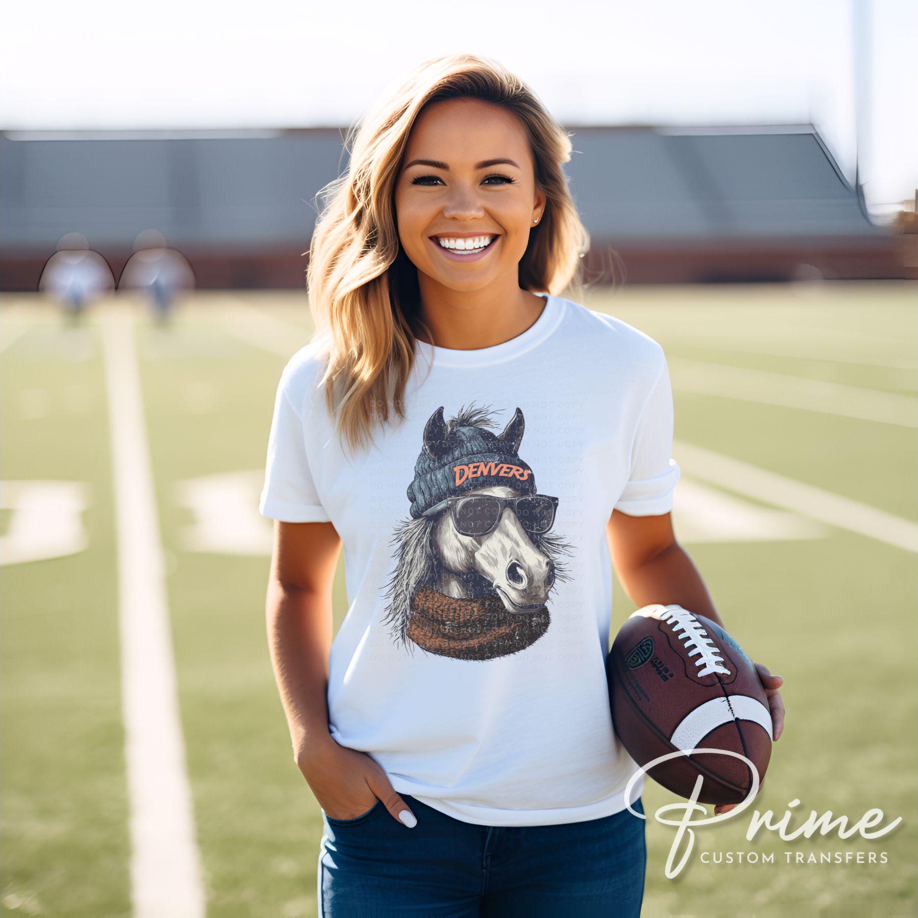 Football DTF Transfer, Ready to Press, T-shirt Transfer, Heat Transfer, Direct to Film, Sports Fan Apparel, Game Day, Denver Football