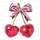 Valentine's Day DTF Transfers, Ready to Press, T-shirt Transfers, Heat Transfer, Direct to Film, Trendy, Coquette, Disco Heart Cherries