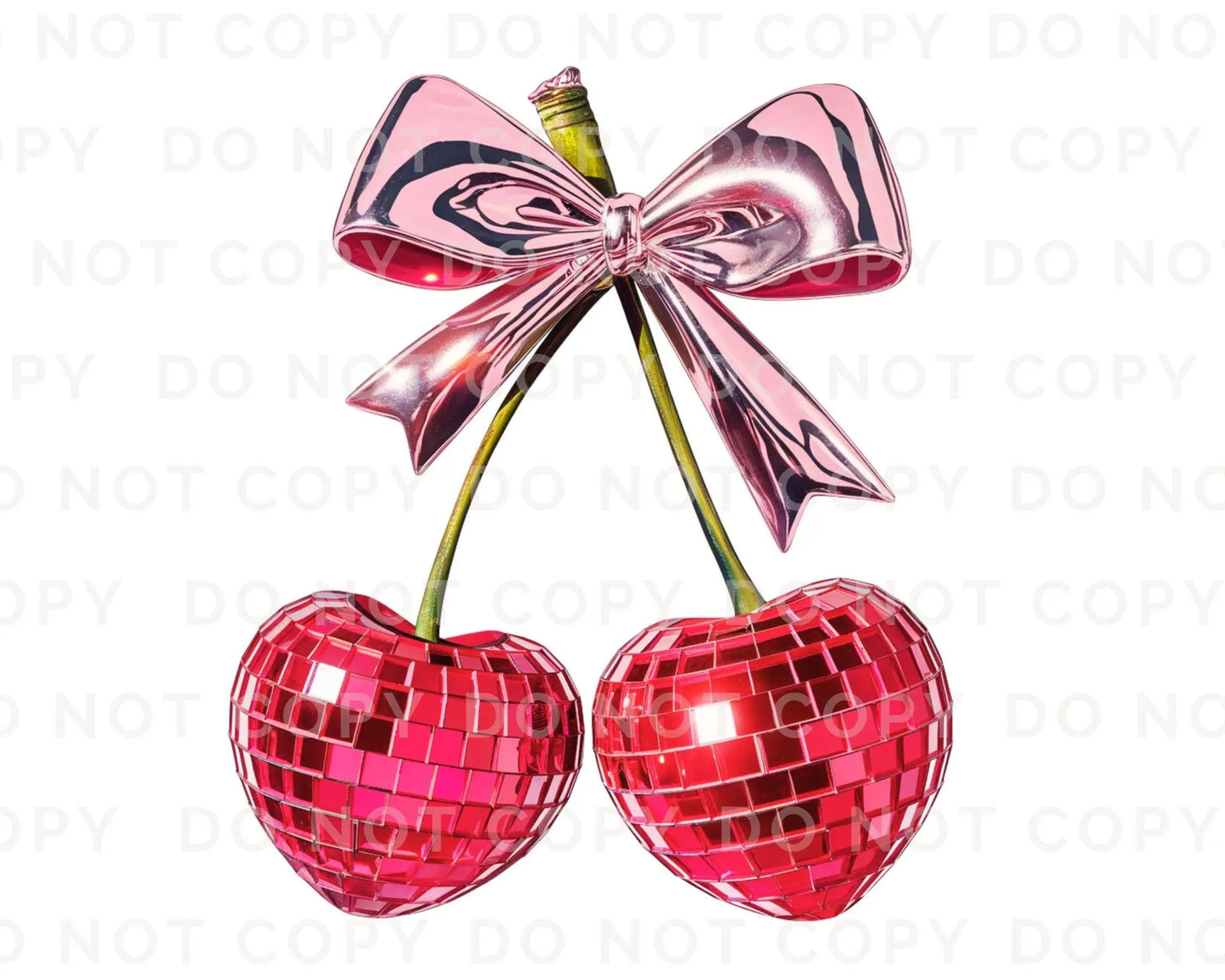Valentine's Day DTF Transfers, Ready to Press, T-shirt Transfers, Heat Transfer, Direct to Film, Trendy, Coquette, Disco Heart Cherries