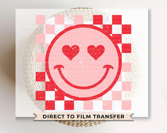 Valentine DTF Transfers, Ready to Press, T-shirt Transfers, Heat Transfer, Direct to Film, Holiday, Love, Groovy, Checkered, Valentine's Day