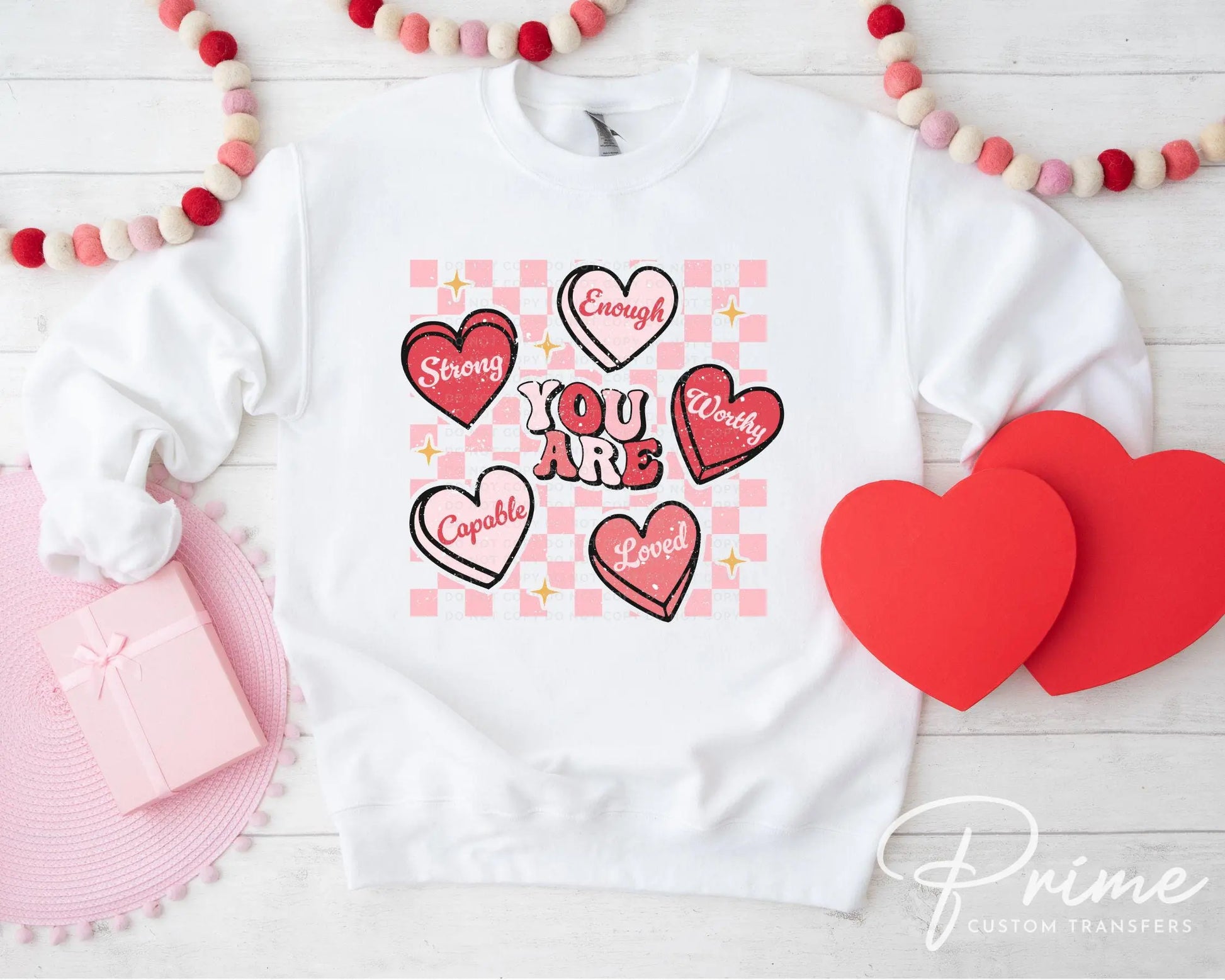 Valentine DTF Transfers, Ready to Press, T-shirt Transfers, Heat Transfer, Direct to Film, Holiday, Trendy, Worthy, Self Love, You Are Loved