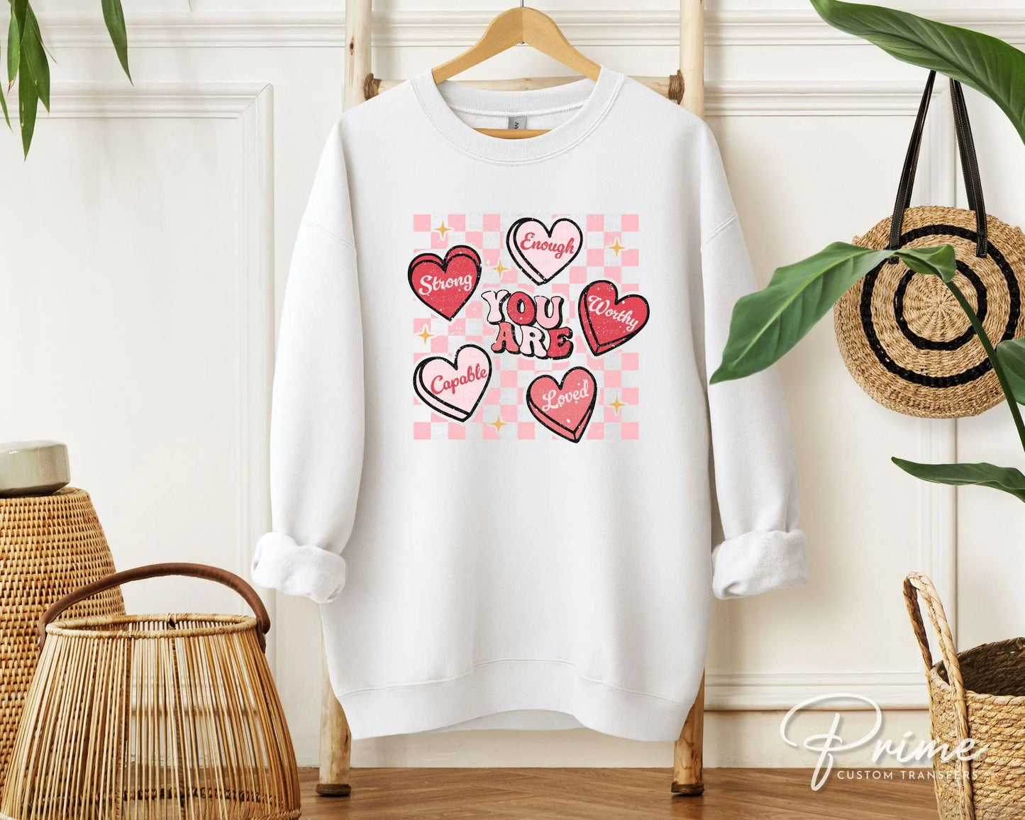 Valentine DTF Transfers, Ready to Press, T-shirt Transfers, Heat Transfer, Direct to Film, Holiday, Trendy, Worthy, Self Love, You Are Loved