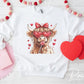 Valentine DTF Transfers, Ready to Press, T-shirt Transfers, Heat Transfer, Direct to Film, Holiday, Love, Red, Heart, Coquette Highland Cow