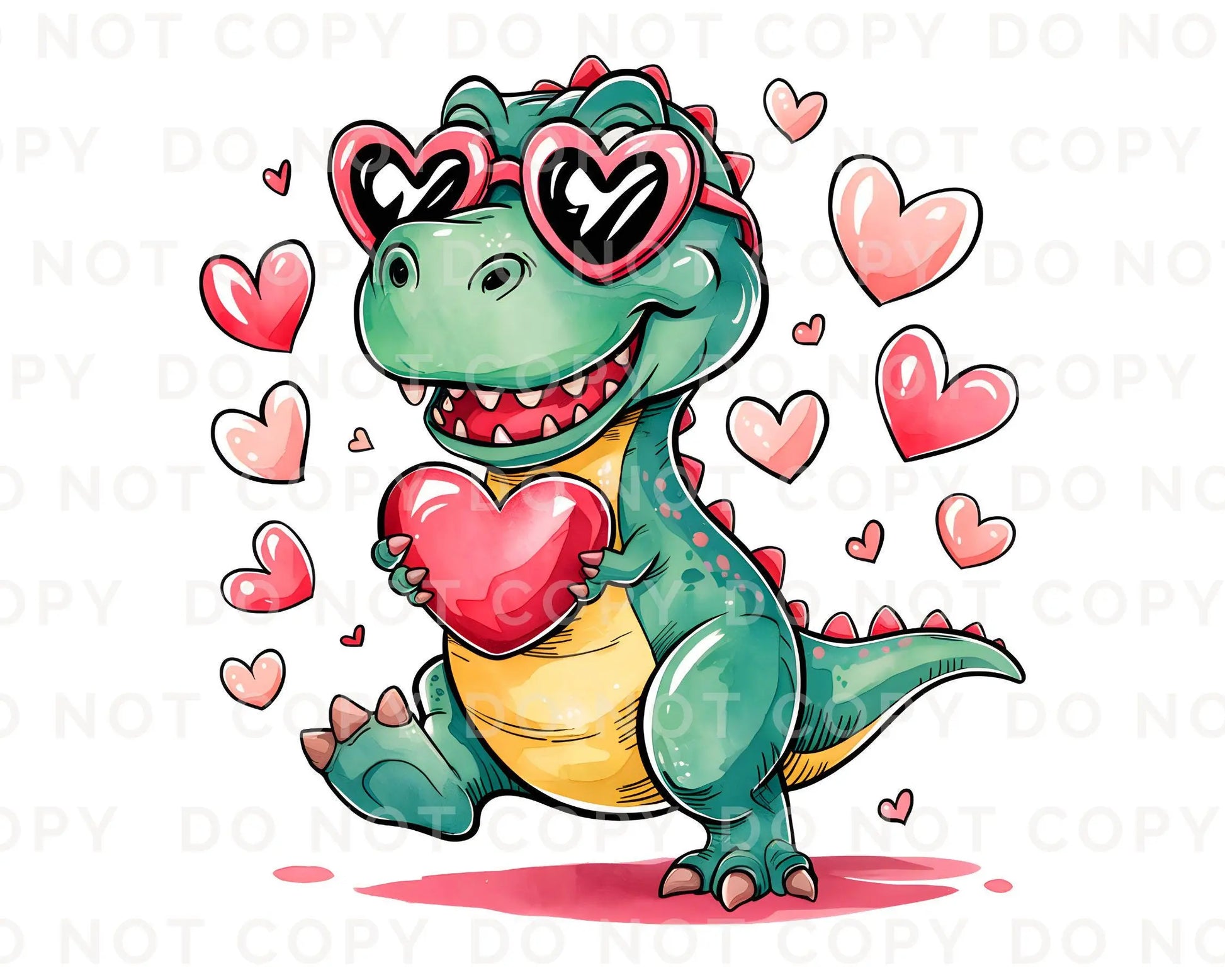 Valentine DTF Transfers, Ready to Press, T-shirt Transfers, Heat Transfer, Direct to Film, Holiday, Love, Hearts, Kid, T-Rex, Dino, Dinosaur