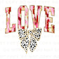 Valentine DTF Transfers, Ready to Press, T-shirt Transfers, Heat Transfer, Direct to Film, FAUX Gold Glitter, Brushstroke, Coquette LOVE
