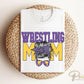 Wrestling Mom DTF Transfer, Ready to Press, T-shirt Transfer, Heat Transfer, Direct to Film, Wrestle, Mat, Pin, Sport, Bun, Purple, Yellow