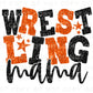 Wrestling Mom DTF Transfer, Ready to Press, T-shirt Transfer, Heat Transfer, Direct to Film, Wrestle, Sport, FAUX Glitter, Orange and Black