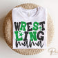 Wrestling Mom DTF Transfer, Ready to Press, T-shirt Transfer, Heat Transfer, Direct to Film, Wrestle, Sport, FAUX Glitter, Green and Black