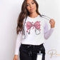 Valentine's Day DTF Transfer, Ready to Press, T-shirt Transfer, Heat Transfer, Direct to Film, CNA, Nurse, Coquette Pink Stethoscope Bow