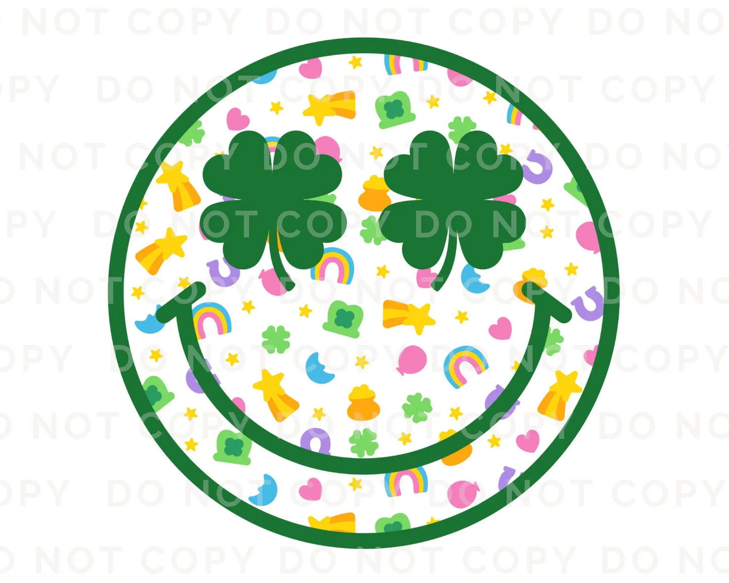 St. Patrick's Day DTF Transfer, Ready to Press, T-shirt Transfer, Heat Transfer, Direct to Film, Cute, Clover Shamrock, Lucky Charm