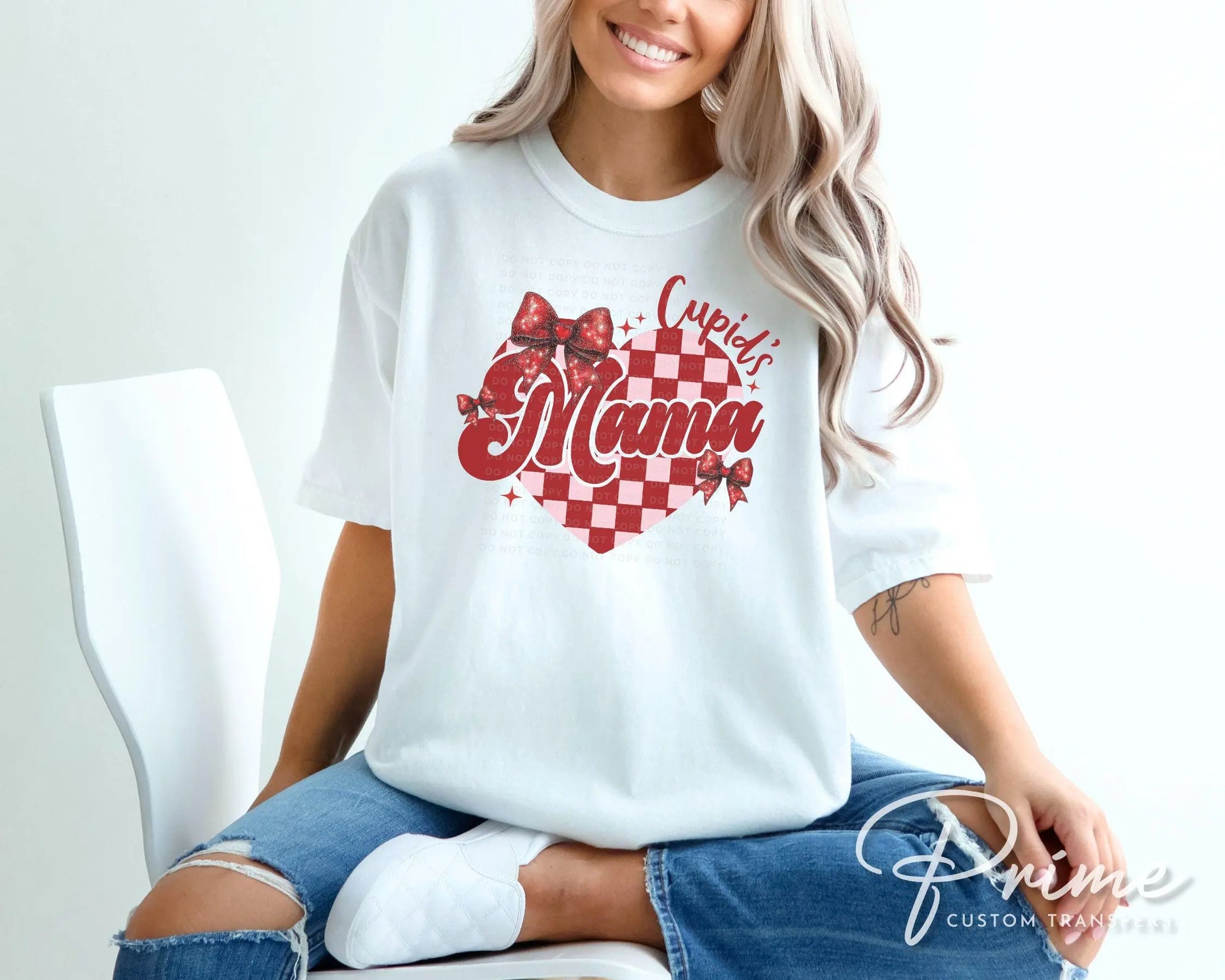 Valentine DTF Transfers, Ready to Press, T-shirt Transfers, Heat Transfer, Direct to Film, Holiday, Love, Matching, Checkered Mommy and Me