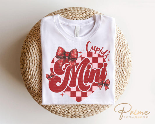 Valentine DTF Transfers, Ready to Press, T-shirt Transfers, Heat Transfer, Direct to Film, Holiday, Love, Matching, Checkered Mommy and Me