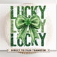 St. Patrick's Day DTF Transfer, Ready to Press, T-shirt Transfer, Heat Transfer, Direct to Film, Cute Shamrock, Coquette FAUX Glitter Lucky