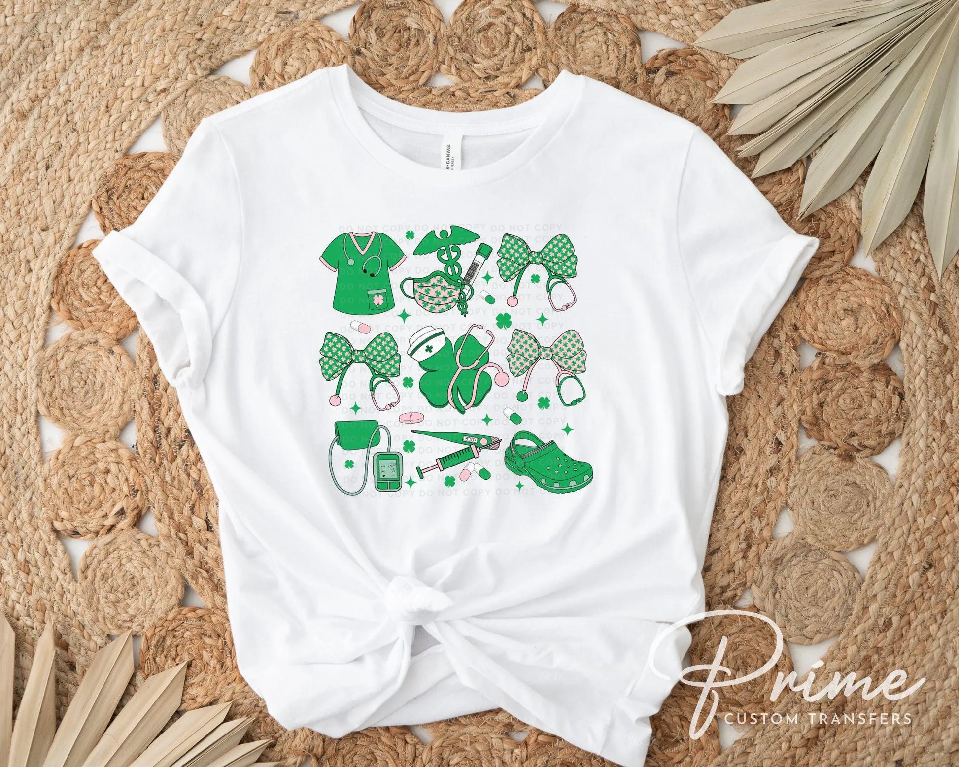St. Patrick's Day DTF Transfers, Ready to Press, T-shirt Transfers, Heat Transfer, Direct to Film, Saint Patties, Shamrocks, Nurse Coquette