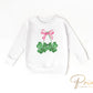 St. Patrick's Day DTF Transfer, Ready to Press, T-shirt Transfer, Heat Transfer, Direct to Film, St. Patties, Pink Bow, Coquette Shamrocks