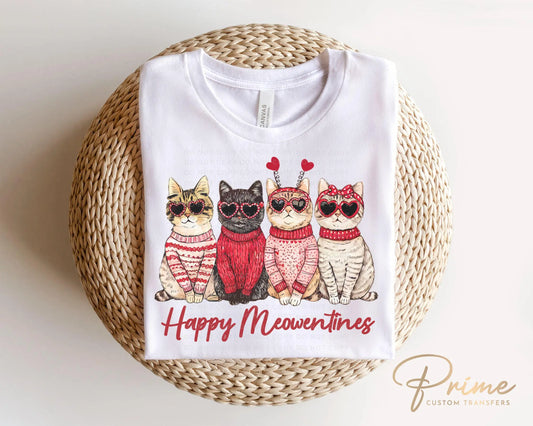 Valentine's Day DTF Transfers, Ready to Press, T-shirt Transfers, Heat Transfer, Direct to Film, Holiday, Pet Mom, Heart, Love, Cat Lover