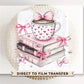 Valentine's Day DTF Transfer, Ready to Press, T-shirt Transfer, Heat Transfer, Direct to Film, Girly, Tea, Coffee, Bows, Coquette Book Lover