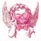 Valentine DTF Transfers, Ready to Press, T-shirt Transfers, Heat Transfer, Direct to Film, Holiday, Love, Bubblegum, Sunglasses, Funny Cupid