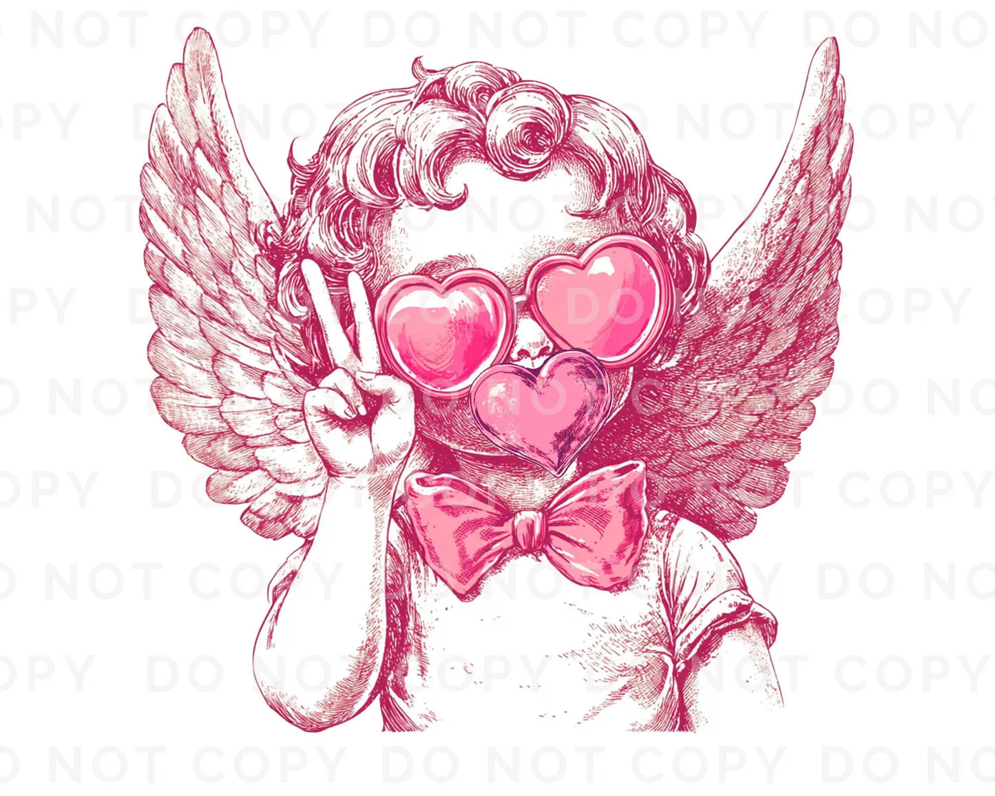 Valentine DTF Transfers, Ready to Press, T-shirt Transfers, Heat Transfer, Direct to Film, Holiday, Love, Bubblegum, Sunglasses, Funny Cupid