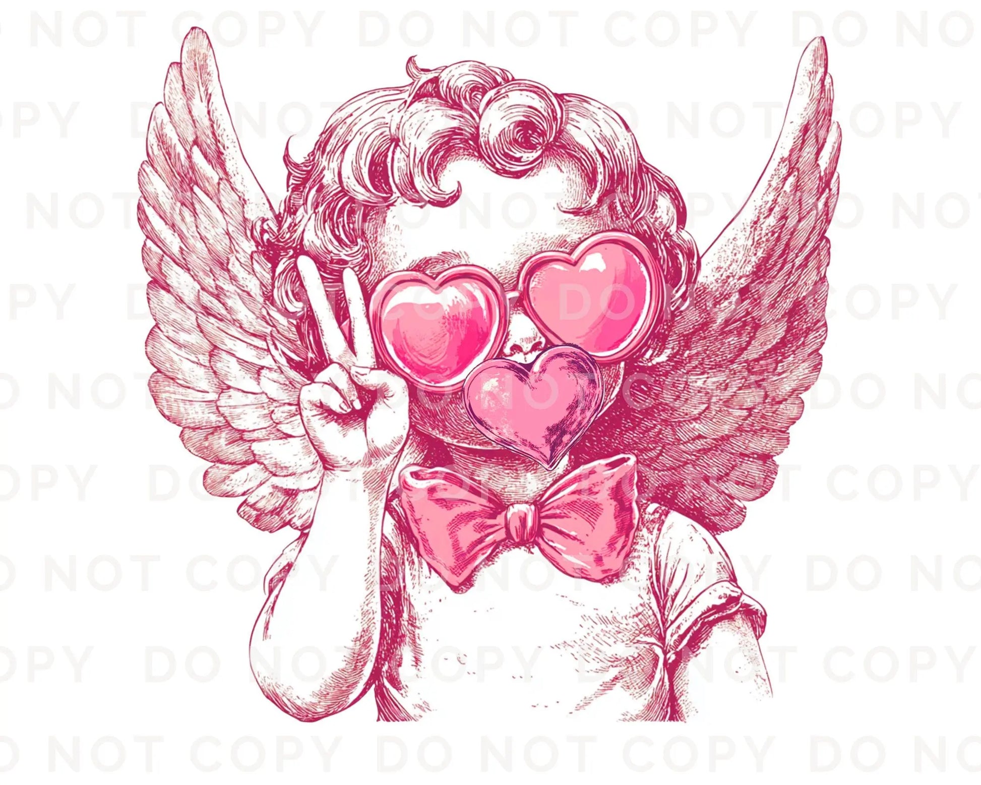 Valentine DTF Transfers, Ready to Press, T-shirt Transfers, Heat Transfer, Direct to Film, Holiday, Love, Bubblegum, Sunglasses, Funny Cupid