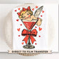 Valentine's Day DTF Transfer, Ready to Press, T-shirt Transfer, Heat Transfer, Direct to Film, Cupid Coquette, Galentine, Valentines Martini