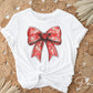 Valentine DTF Transfers, Ready to Press, T-shirt Transfers, Heat Transfer, Direct to Film, Holiday, Faux Glitter, Pink Coquette Heart Bow