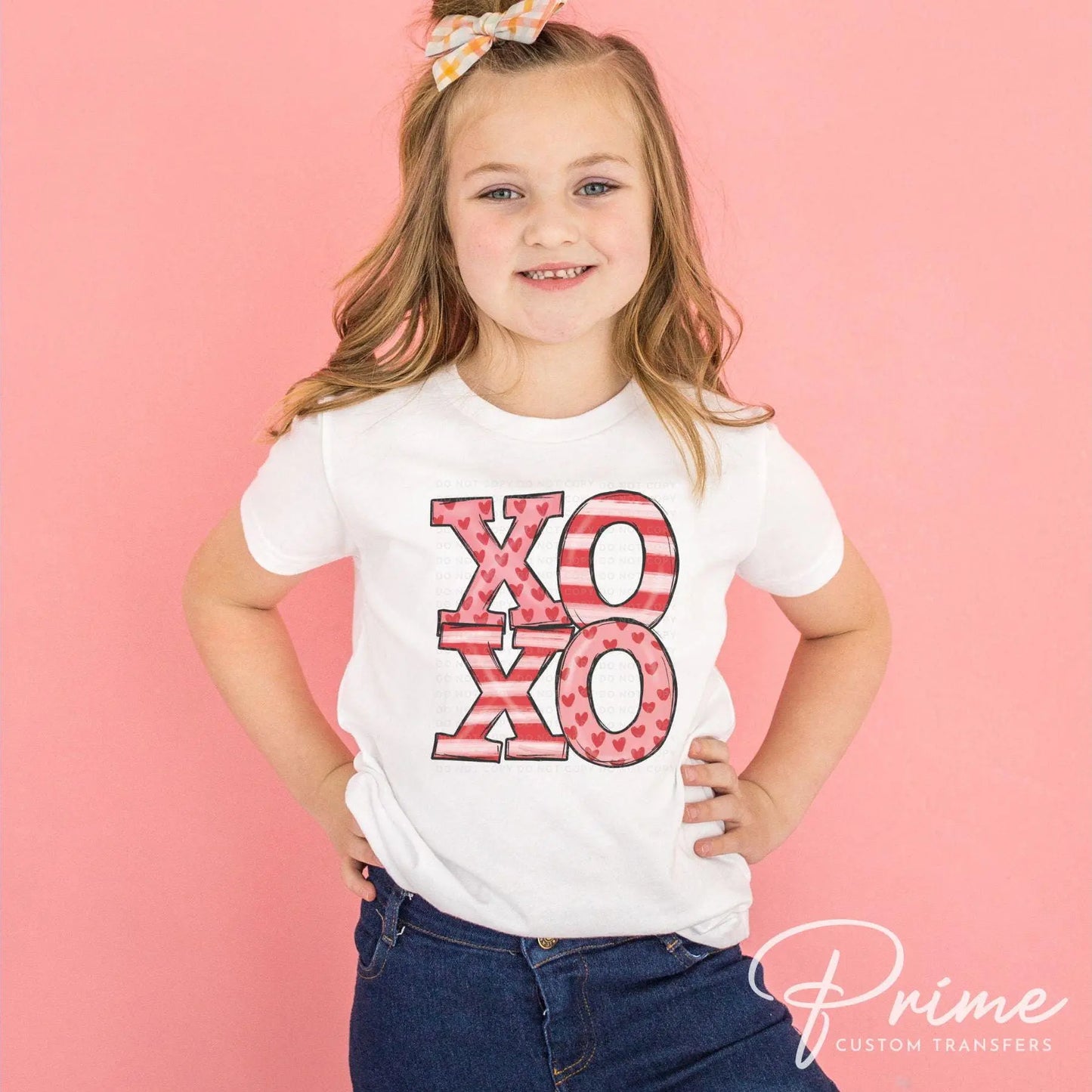 Valentine's Day DTF Transfer, Ready to Press, T-shirt Transfer, Heat Transfer, Direct to Film, Holiday, Love, Cute, Kids, Doodle XOXO