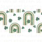 Saint Patrick's Day UV DTF Libbey 16oz Cup Wrap Sticker, Ready to Apply, No Heat, Permanent Adhesive, Waterproof, Glass Can, Lucky Shamrocks