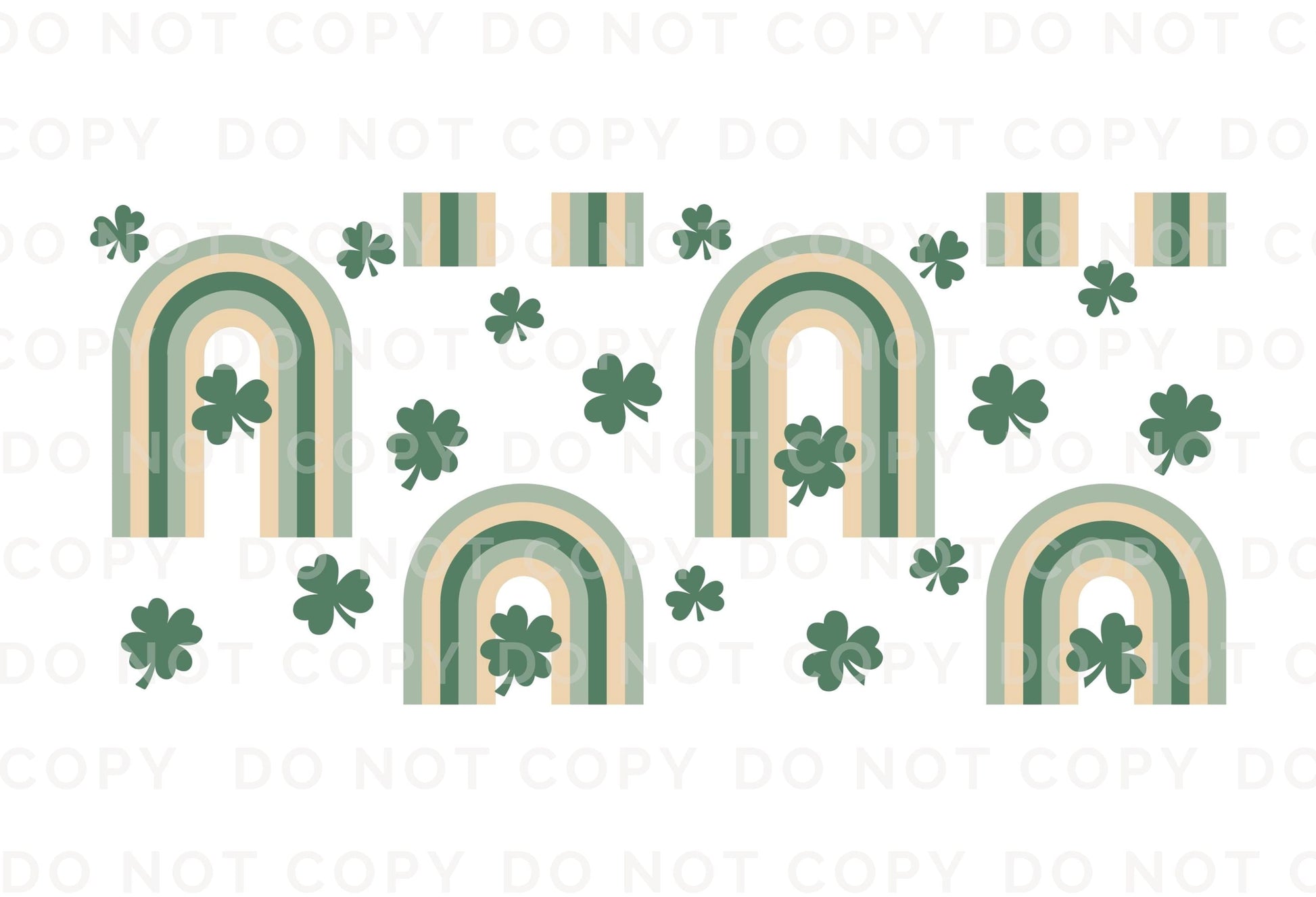 Saint Patrick's Day UV DTF Libbey 16oz Cup Wrap Sticker, Ready to Apply, No Heat, Permanent Adhesive, Waterproof, Glass Can, Lucky Shamrocks