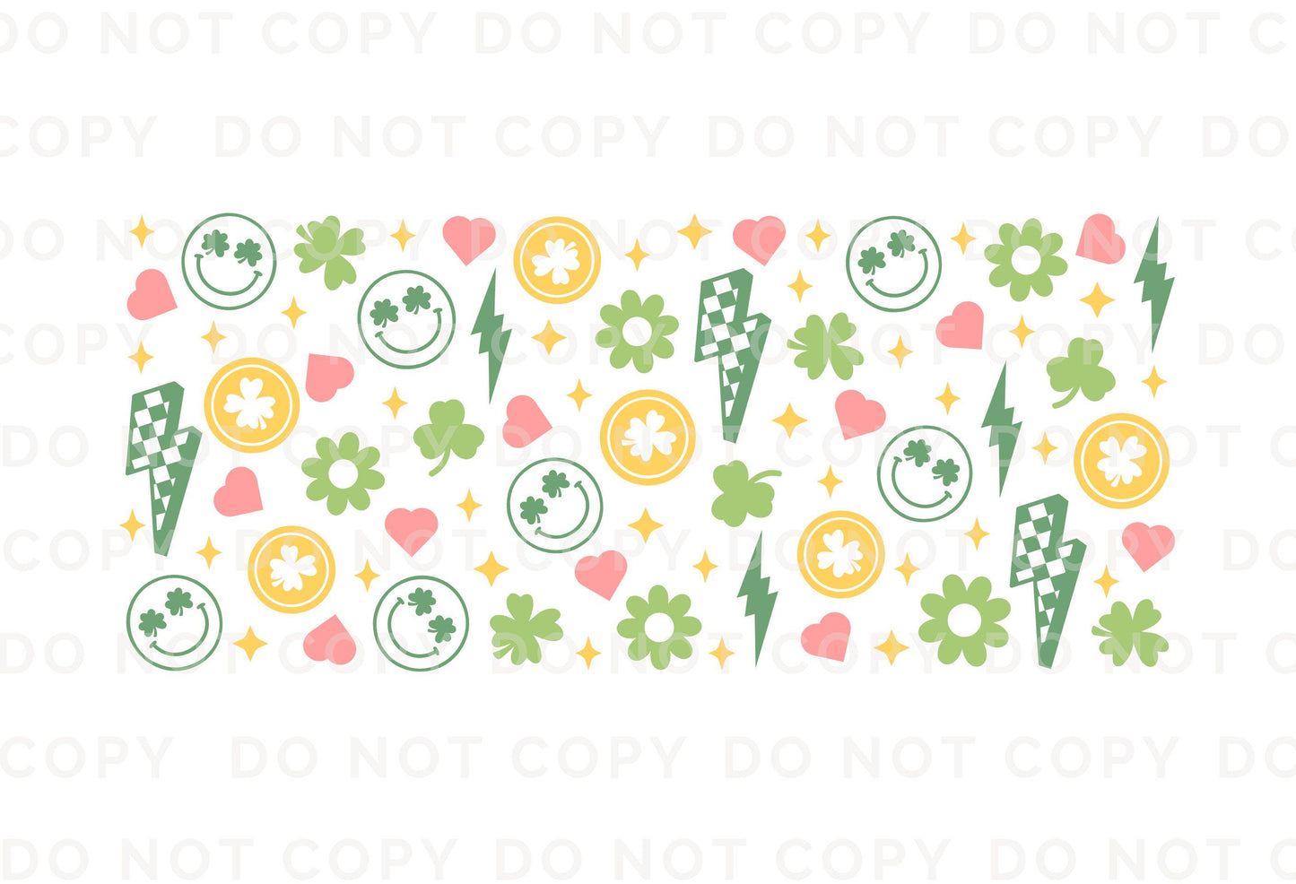 Saint Patrick's Day UV DTF Libbey 16oz Cup Wrap Sticker, Ready to Apply, No Heat, Permanent Adhesive, Waterproof, Glass Can, St Patties