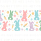Easter UV DTF Libbey 16oz Cup Wrap Sticker, Ready to Apply, No Heat, Permanent Adhesive, Waterproof, Glass Can Tumbler, Pastel Easter Bunny
