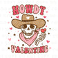 Valentine's Day UV DTF Sticker for Ornaments, Ready to Apply, No Heat Needed, Permanent Adhesive, Waterproof, Decal, Howdy, Skeleton Cowboy