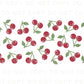 Cherry UV DTF 16oz Libbey Cup Wrap Sticker, Ready To Apply, Direct to Film, Glass Can, Permanent, Summer, Fruit, Trendy, Coquette Cherries