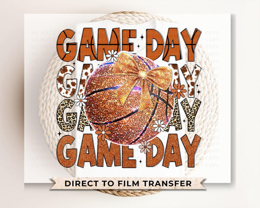 Basketball DTF Transfers, Ready to Press, T-shirt Transfers, Heat Transfer, Direct to Film, Sports Mom, Coquette Bow, Game Day, Trendy