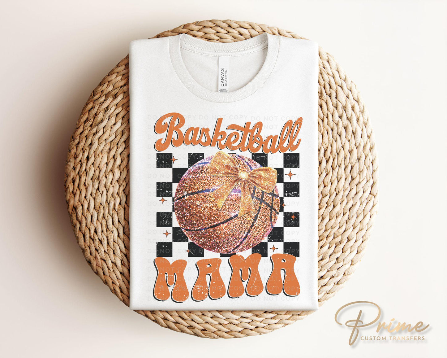 Basketball DTF Transfers, Ready to Press, T-shirt Transfers, Heat Transfer, Direct to Film, Sports Mom, Coquette Bow, Game Day, Trendy