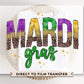Mardi Gras DTF Transfer, Ready to Press, T-shirt Transfer, Heat Transfer, Direct to Film, Louisiana New Orleans, Mardi Gras Faux Sequin