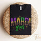 Mardi Gras DTF Transfer, Ready to Press, T-shirt Transfer, Heat Transfer, Direct to Film, Louisiana New Orleans, Mardi Gras Faux Sequin